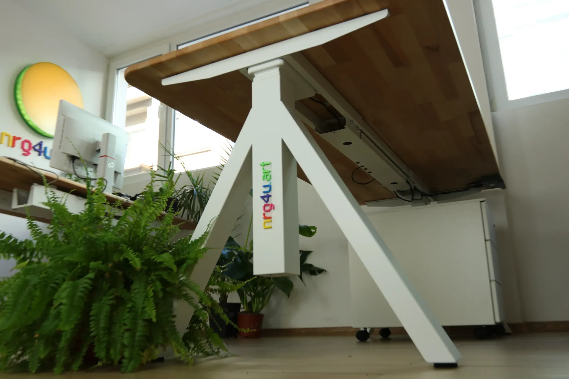 Modern Home Office with Live Edge Desk