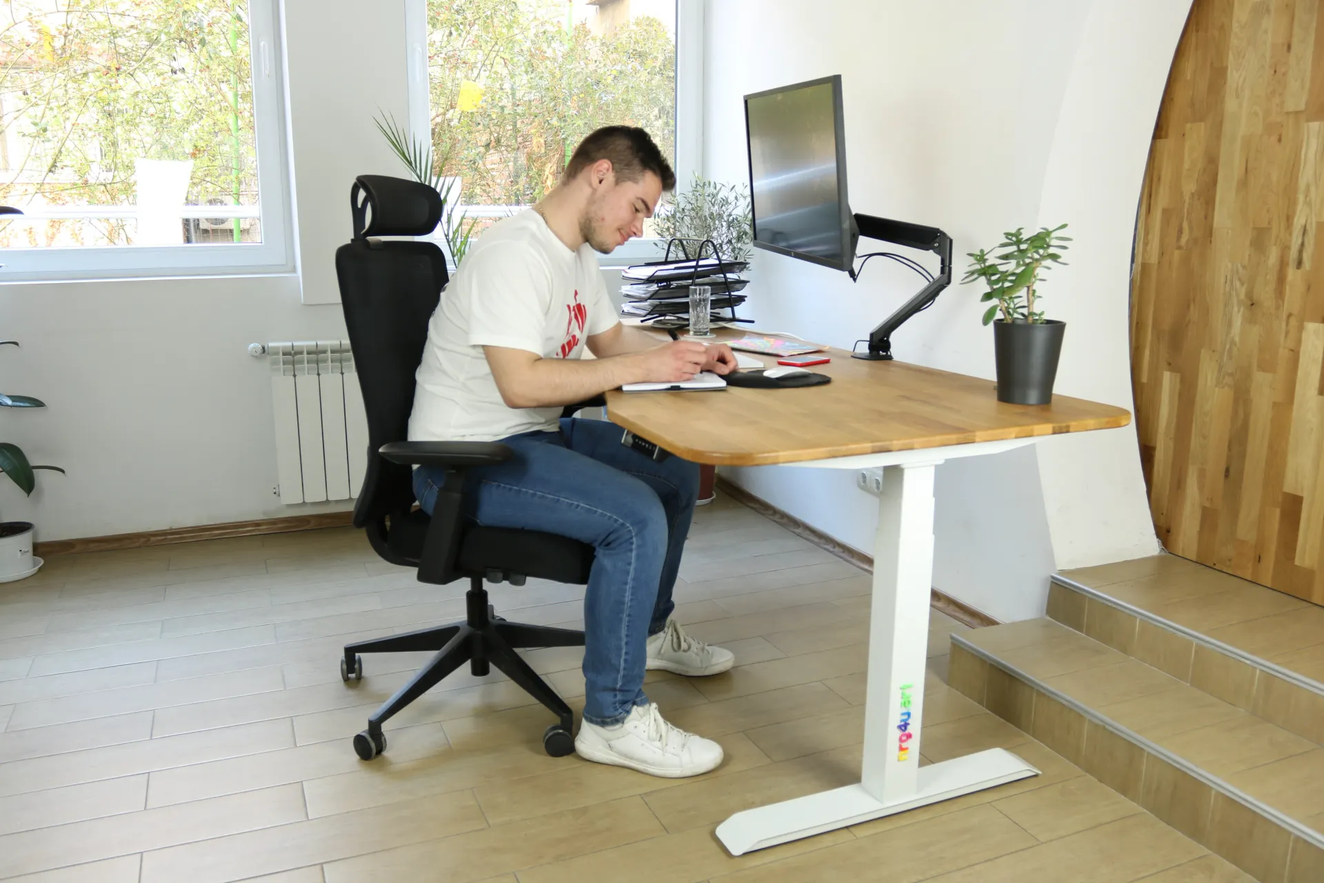 Detail of Monitor Stand Joinery