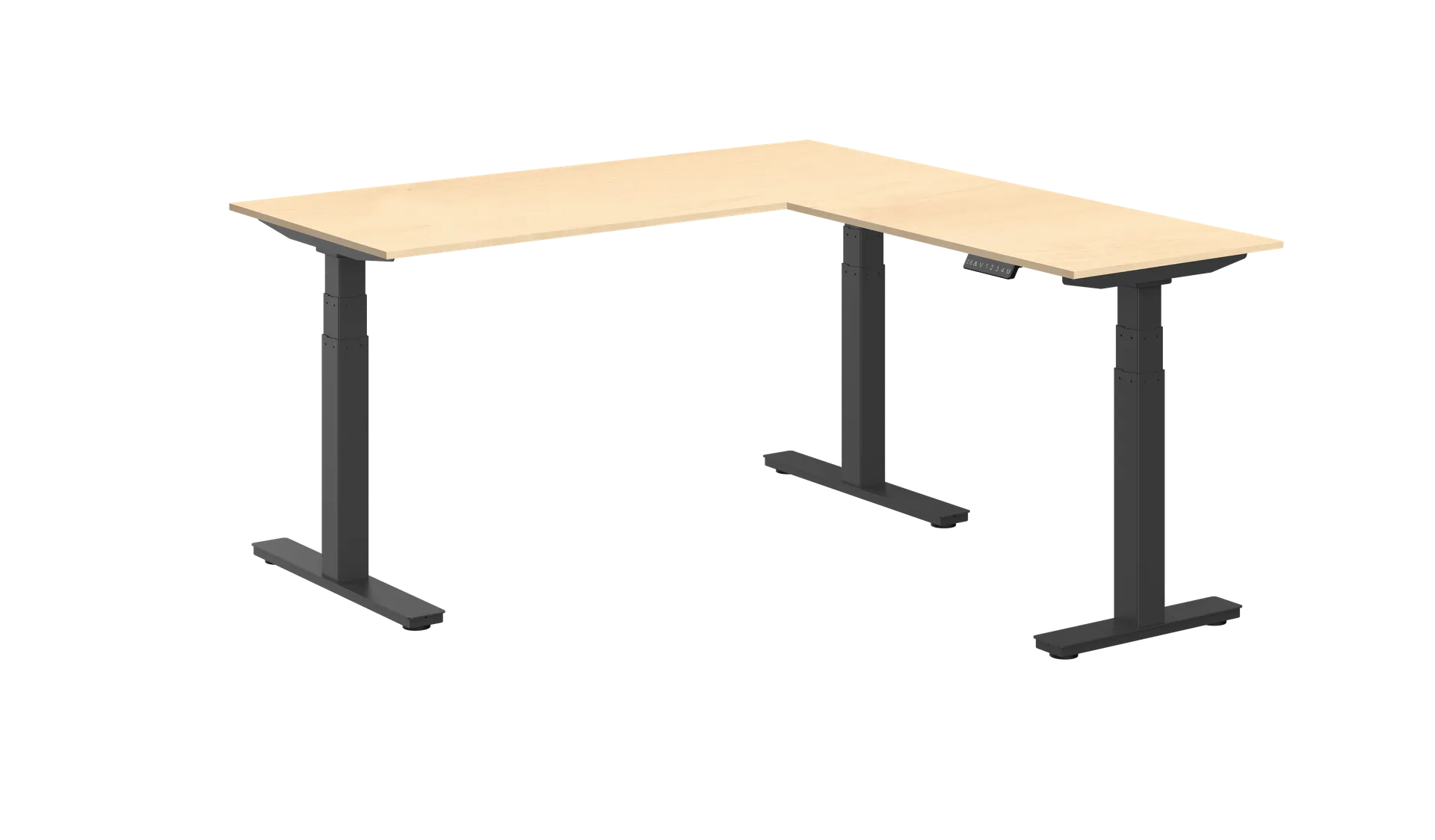 ZF3-90 Series Desk in Black Breza